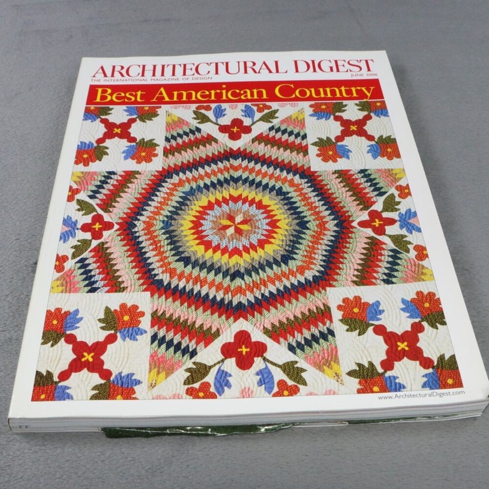 Architectural Digest June 2006 Best American Country Homes Interior Design Mag